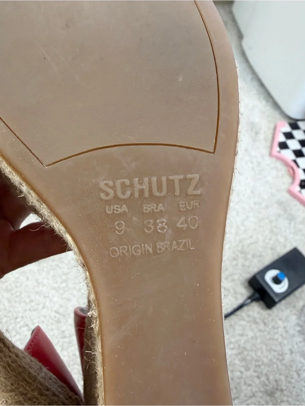 Schutz Women’s Wedges Heels Shoes Peep Toe in Orange 9